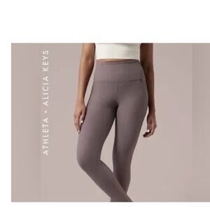 Athleta Women's Keys Elation Tight size XL color Smoked Almond Brown Ribbed
